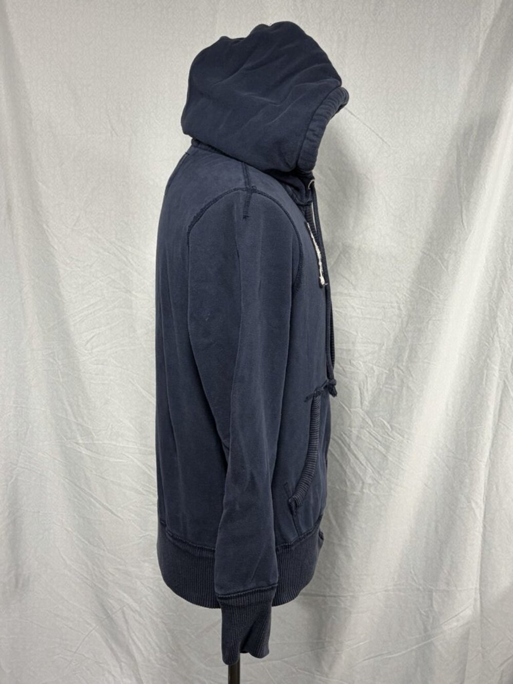 Vintage Y2K American Eagle Hoodie Mens Medium Blue Fleece Full Zip AE NY Graphic - Picture 2 of 10